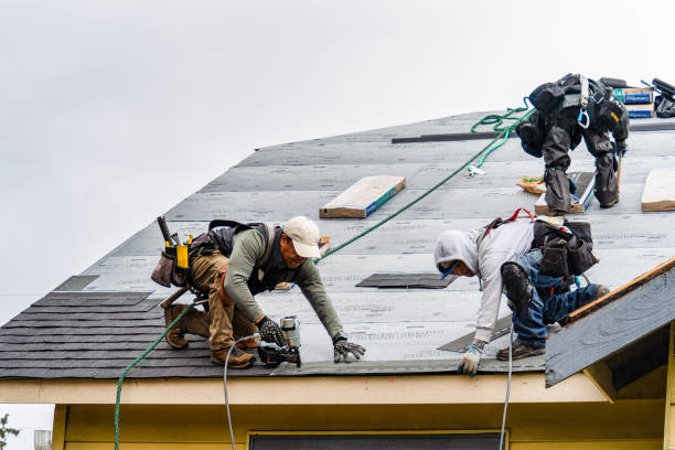 Professional Gutter Installation technician working in Smoaks, SC